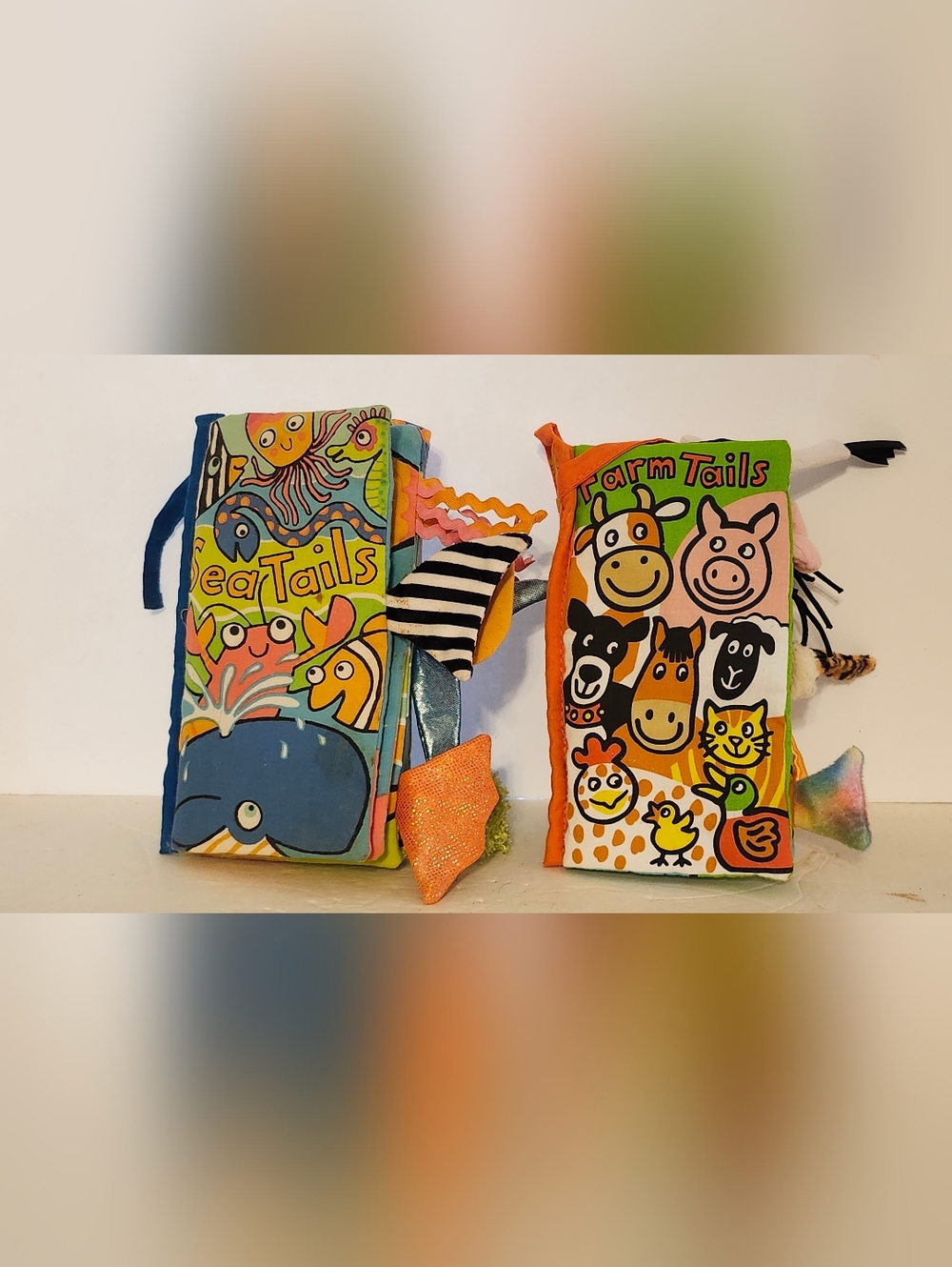 Jellycat Orange Multicolor Fabric Activity Books